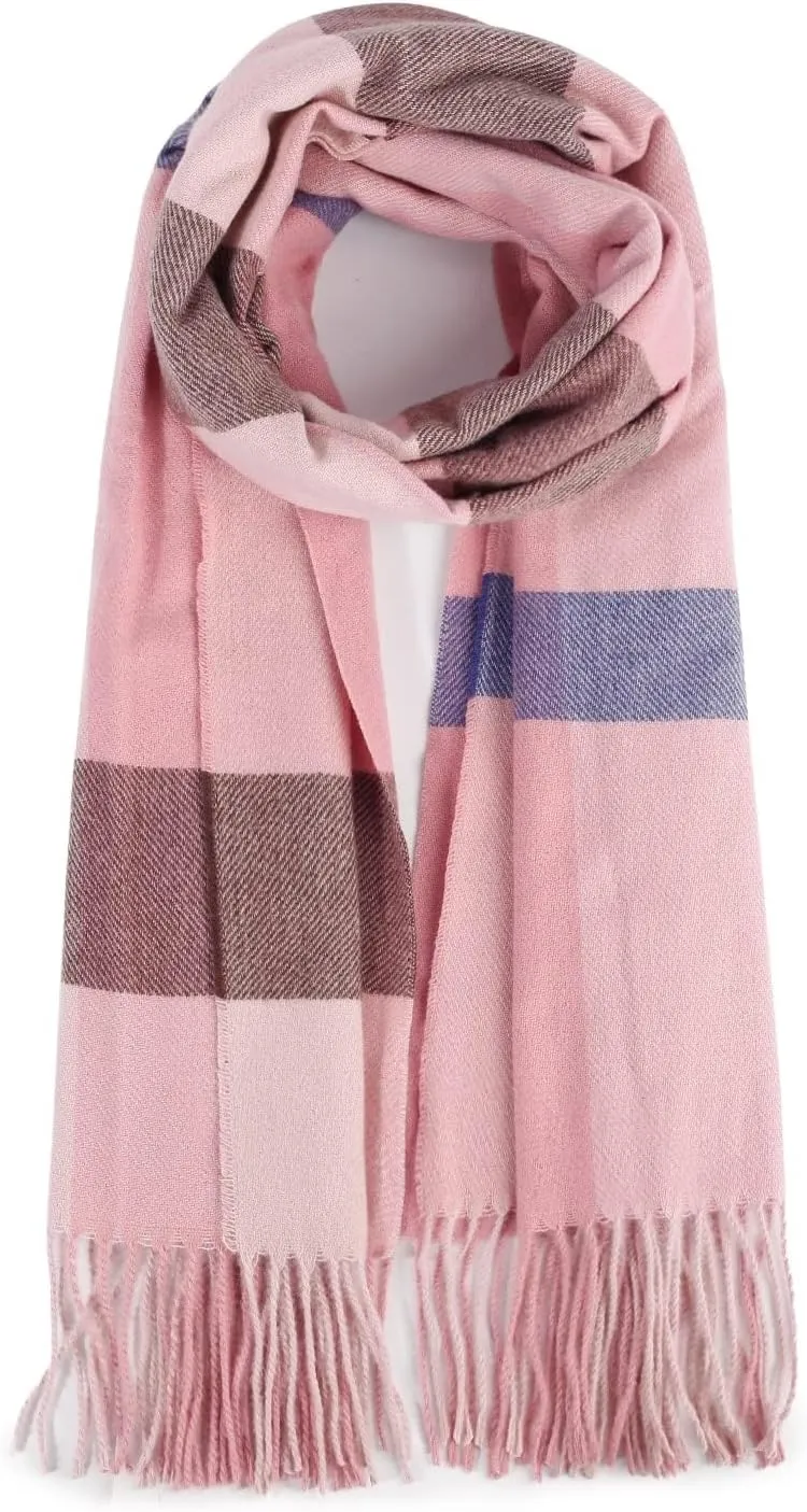 2024 Women's Winter Large Warm Shawl Classic Tassel Plaid Oversized Scarf Scarf Thick Scarf