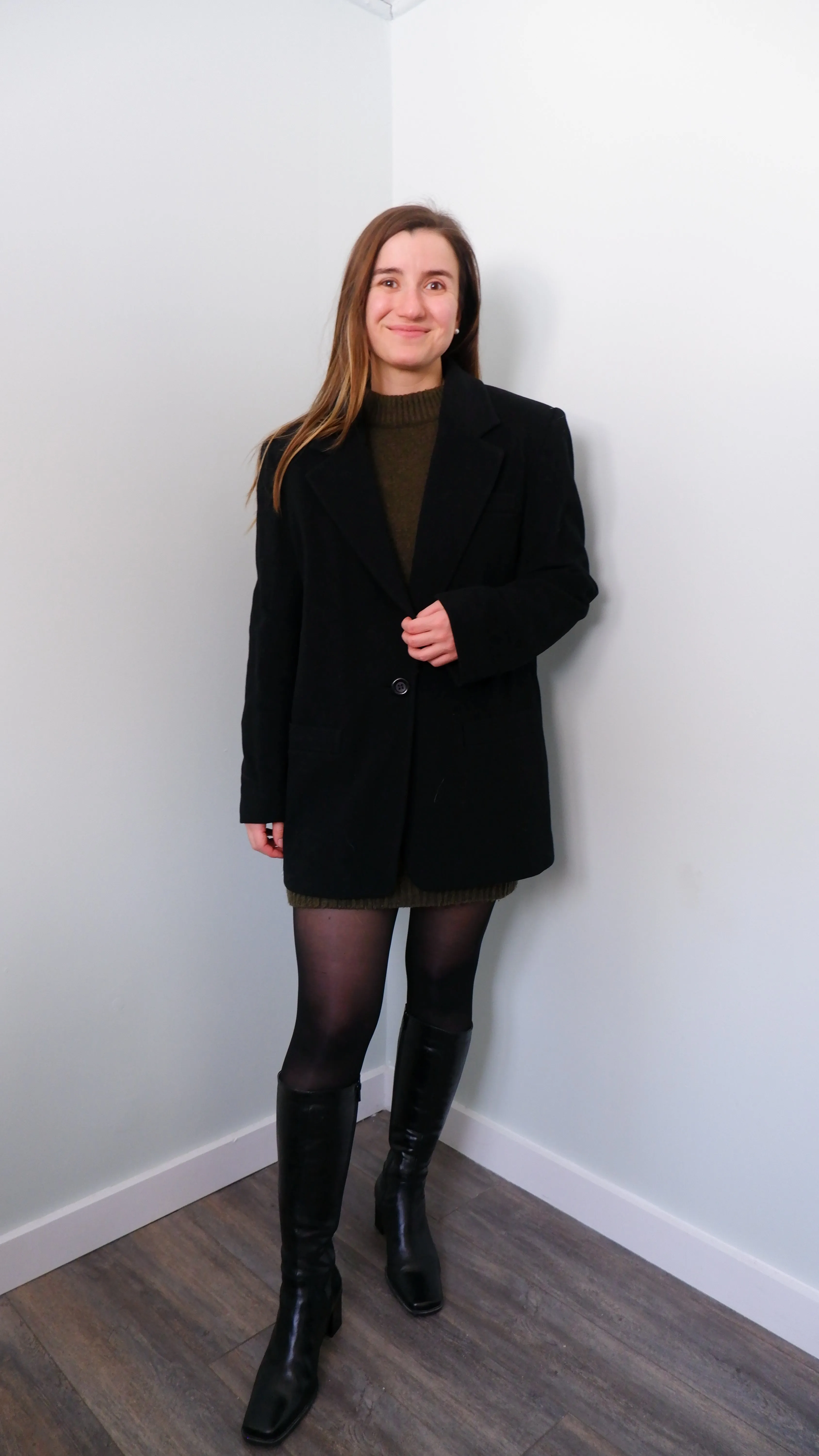 90s Wool & Cashmere Soft Longline Blazer - L/XL