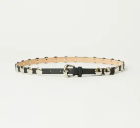 B-Low The Belt - Ames Leather Stud Disc Belt in Black and Silver