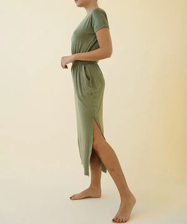 BAMBOO CASUAL ONE PIECE WITH POCKETS