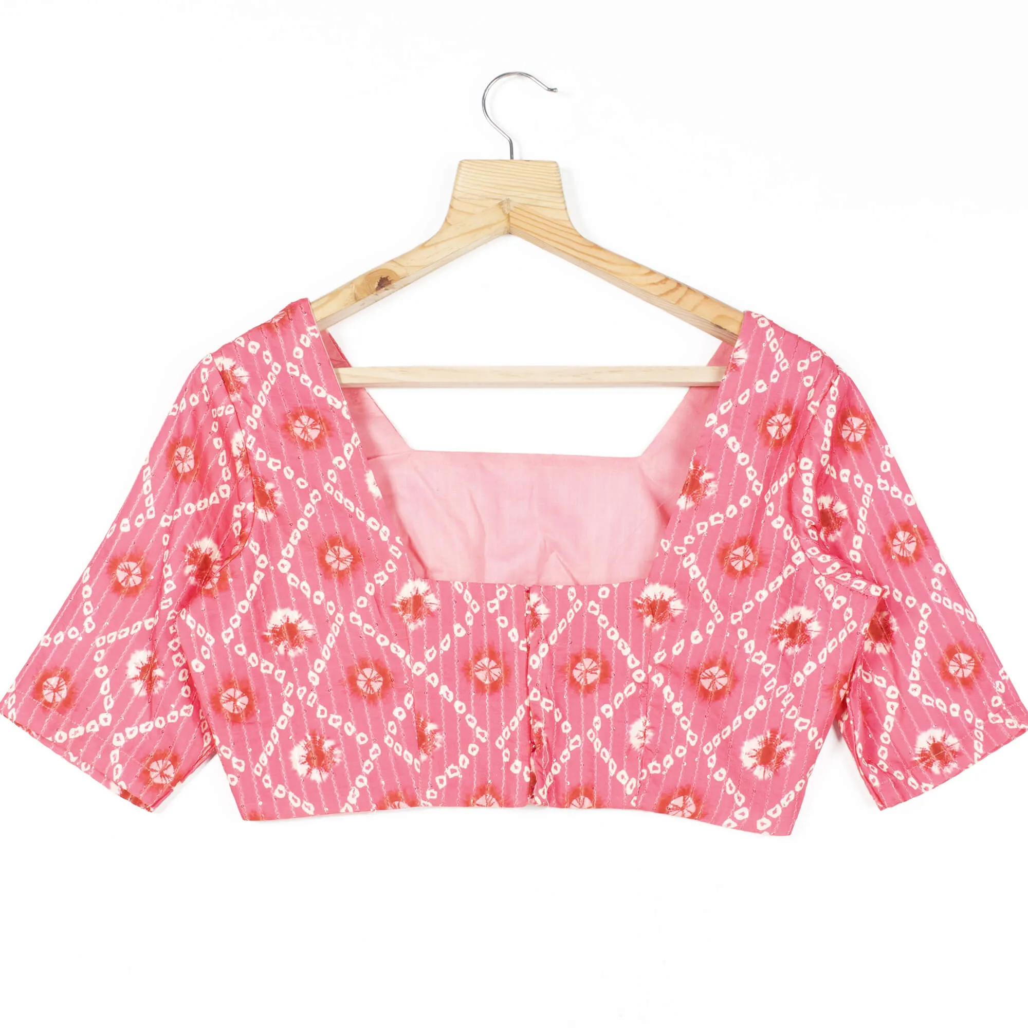 Bandhani Printed Sequins Crepe Blouse