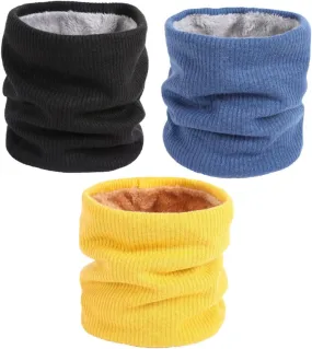 BESPORTBLE 3pcs Scarf Men Neck Warmer Neckerchief for Tube Neck Warmer Black Winter Wrap Neck Gaiters Acrylic