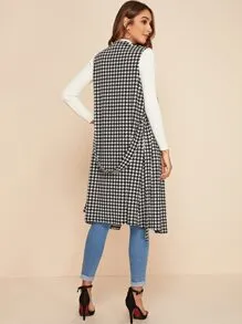 Black & White Belted Vest