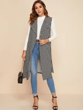 Black & White Belted Vest