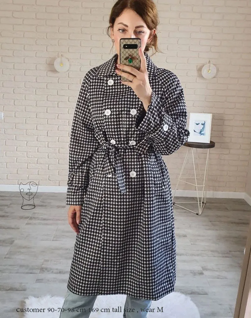 Boho Autumn Coat, Vintage Plaid Coat Stella