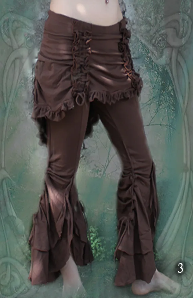 Bolero Leggings ⚜ stretchy Flare Pants with Bustle Skirt