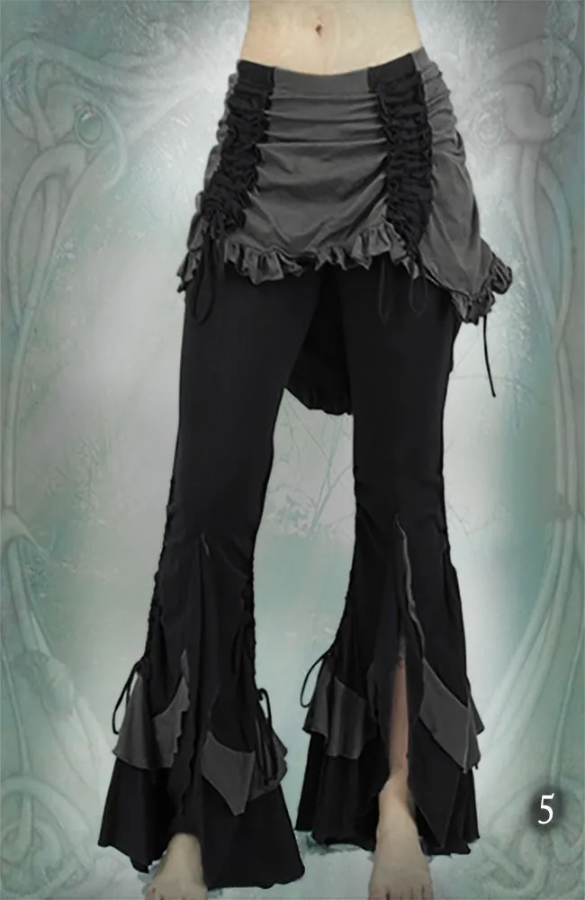 Bolero Leggings ⚜ stretchy Flare Pants with Bustle Skirt
