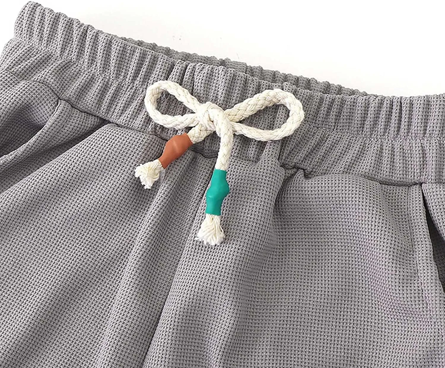 Boys Girls Basic Stretchy Sports Pants Drawstring Cotton Fleece Active Jogger Athletic Sweatpants with Pockets