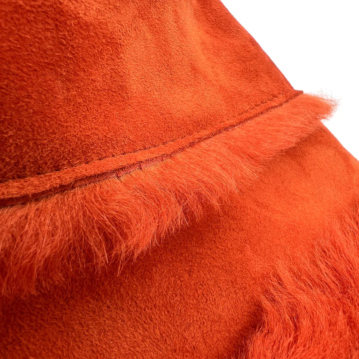 BUCKET HAT / Orange Toscana   Suede reversible