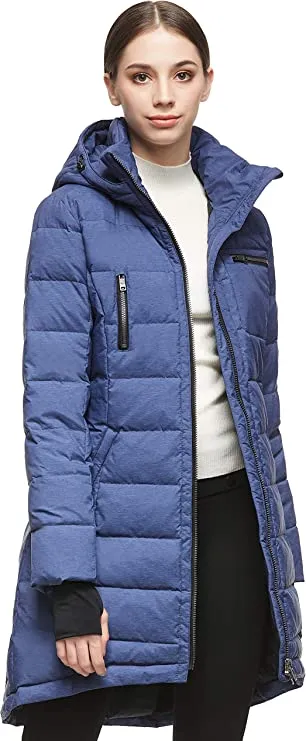 Capers Ladies Hooded Down Jacket Mid-Length Outwear Coat - Orolay