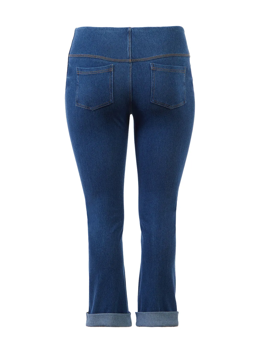 Cuffed Hem Midwash Jeans