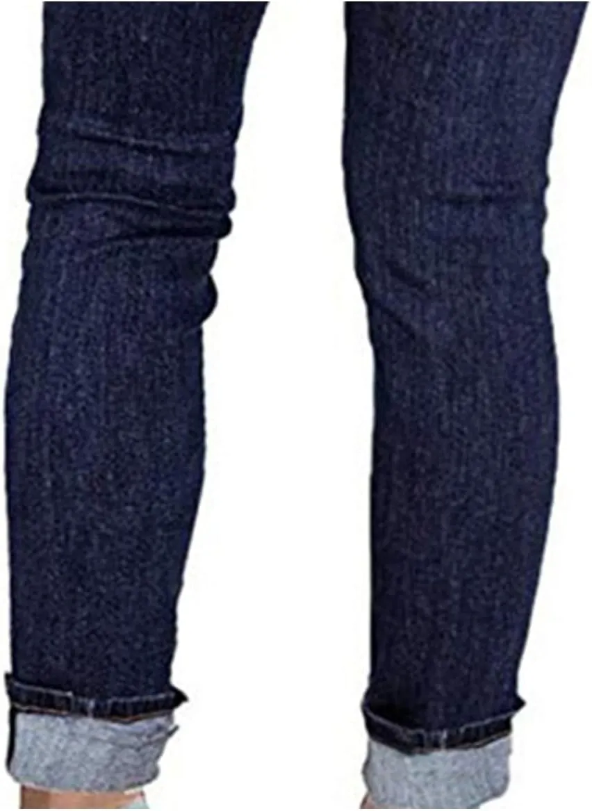 DGHM-JLMY Women's High Breasted Scratched Skinny Jeans High Rise Tight Denim Jeans Curvy Stretch Butt Lifting Hold Jeans