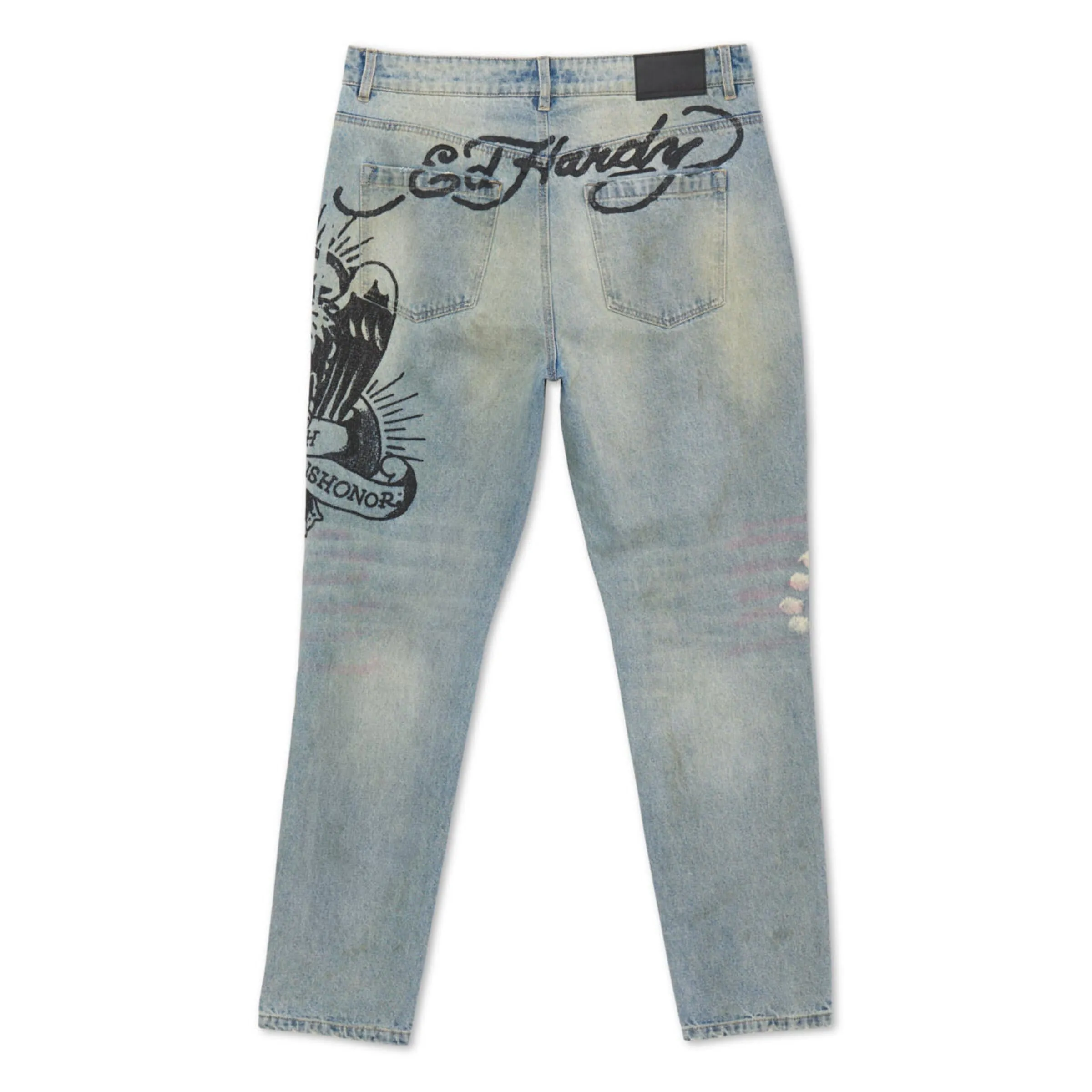 Ed Hardy Eagle Slim Taper Jeans - Light Vintage