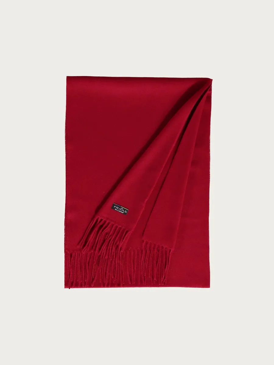 FRAAS Block Colour Cashmink Scarf Red