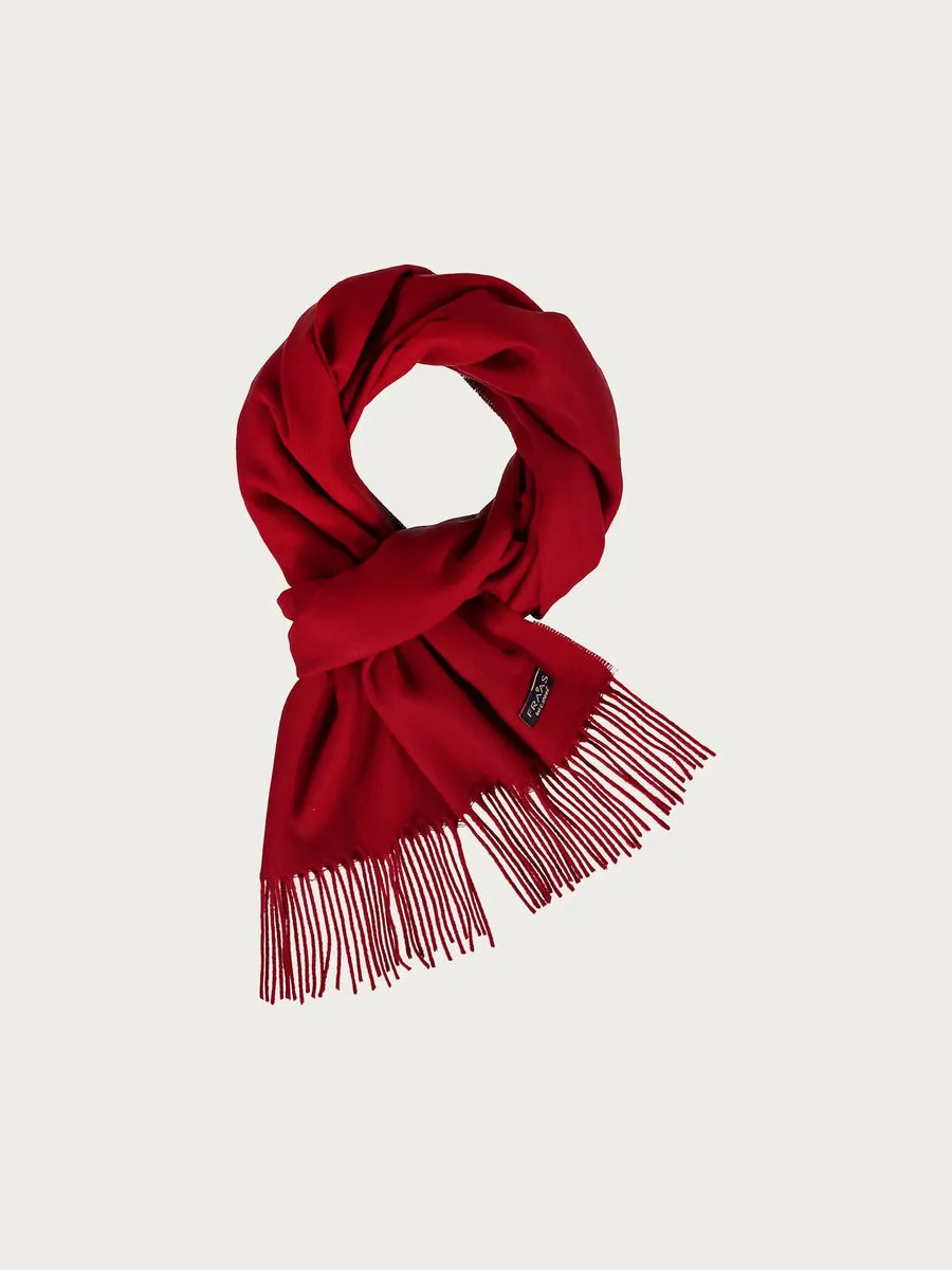 FRAAS Block Colour Cashmink Scarf Red