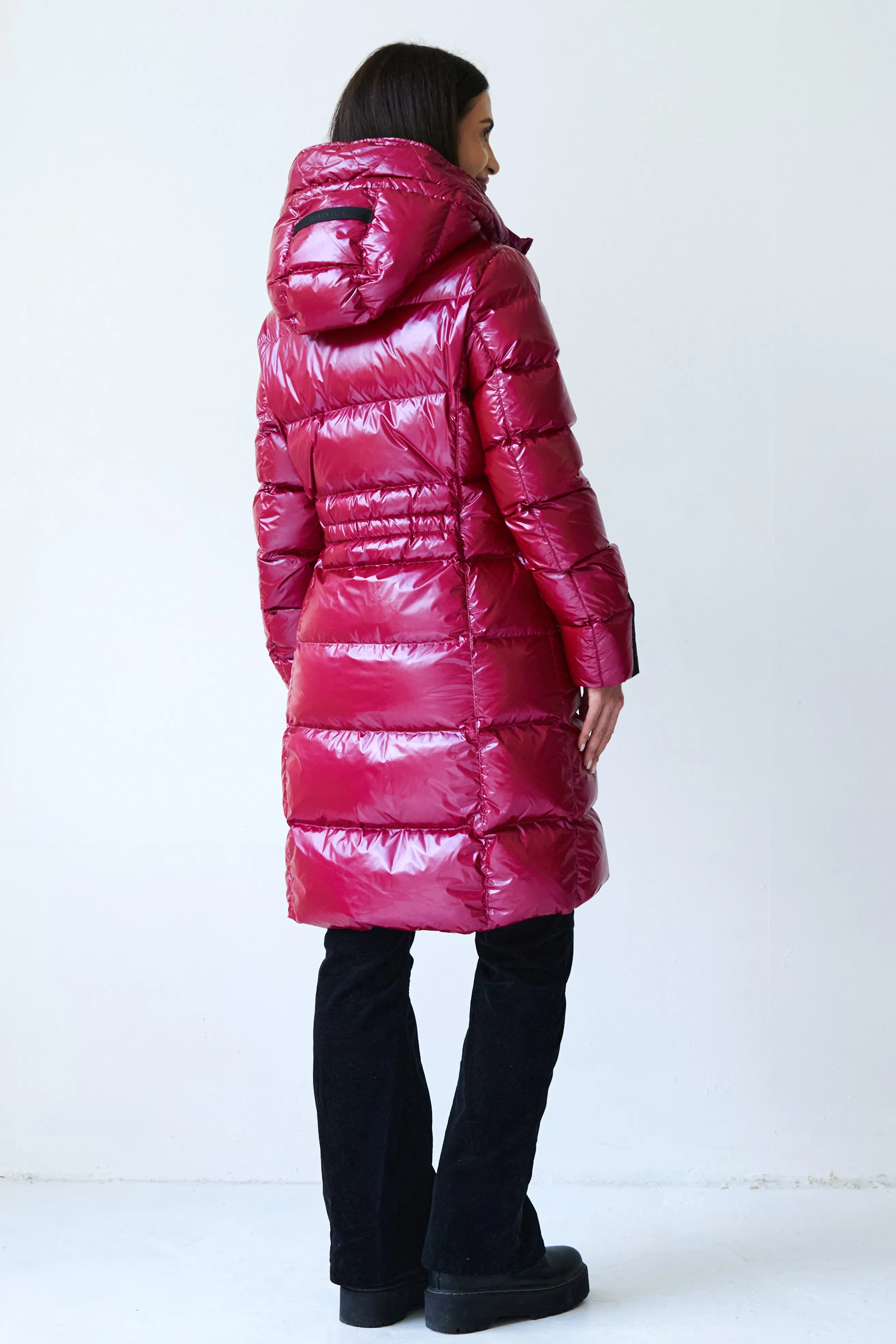 Frysa Down Coat | Dark Lipstick Red