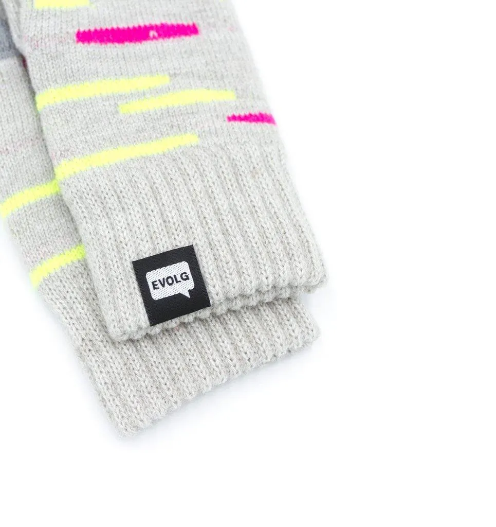 Gleam Knit Gloves (Light Grey)