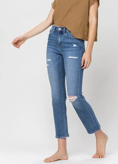High Rise Sweet Polly Slim Straight Jeans
