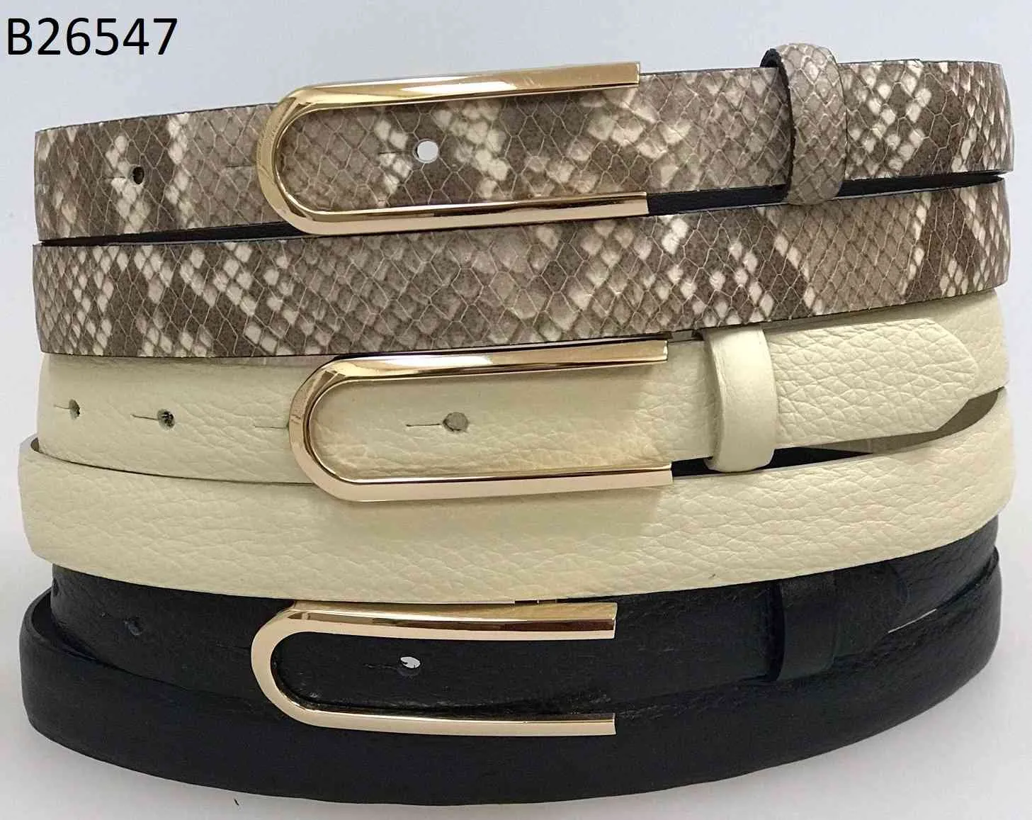 Kayla Belt in Bone
