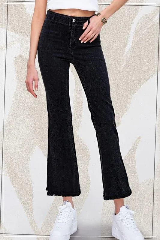 LA MIEL Soft Washed Stretchy High Rise Pants