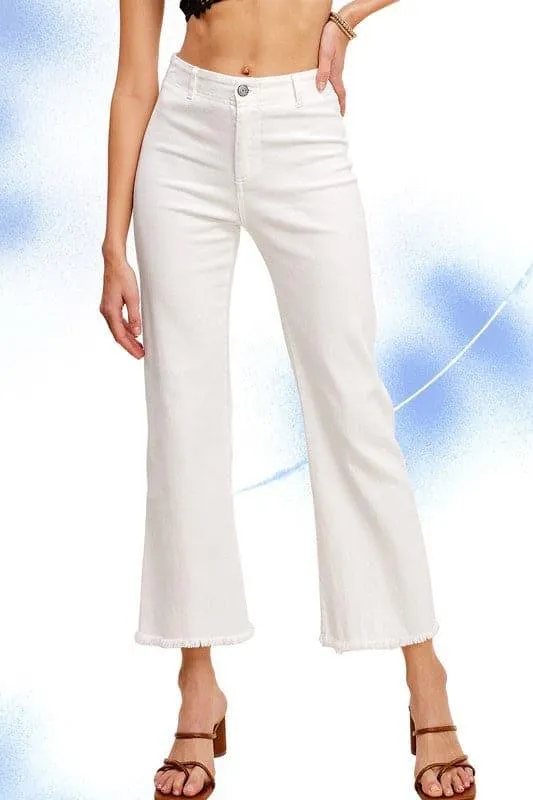 LA MIEL Soft Washed Stretchy High Rise Pants