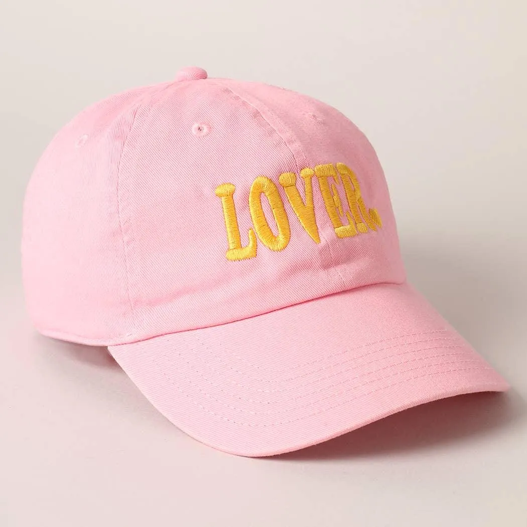 Lover Typography Embroidery Baseball Cap