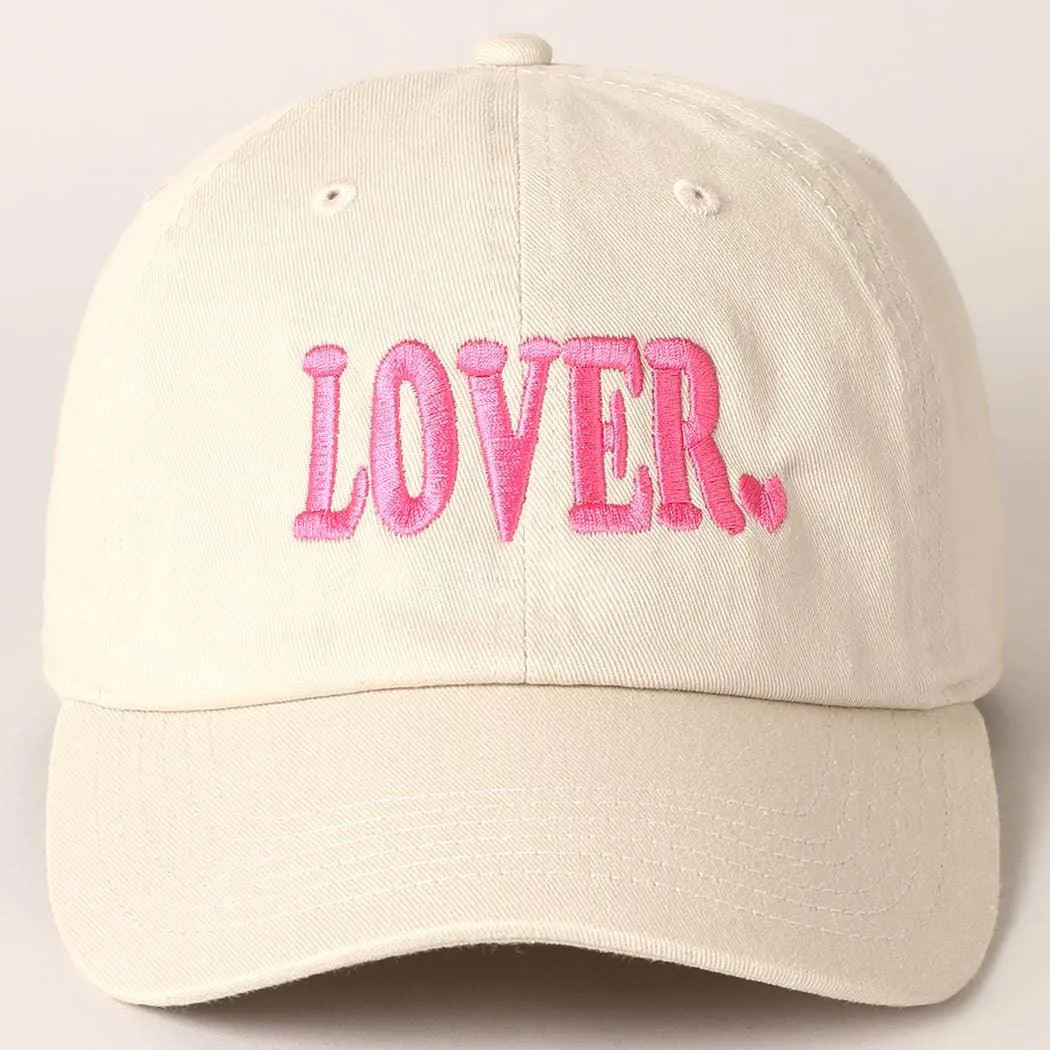 Lover Typography Embroidery Baseball Cap