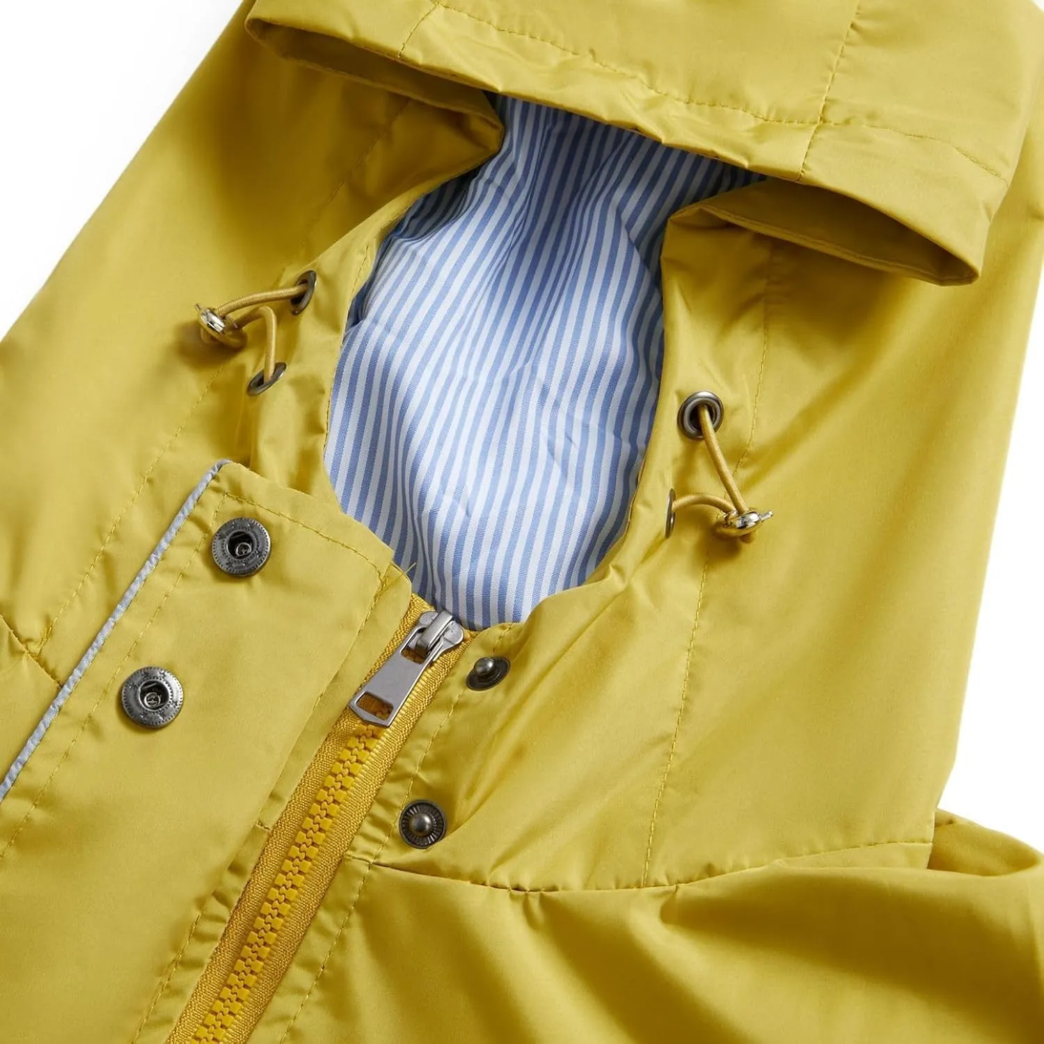 Lu's Chic Women's Long Anorak Jacket Raincoat Rain Jacket Long Sleeve Casual Hooded Cargo Utility Military Outerwear