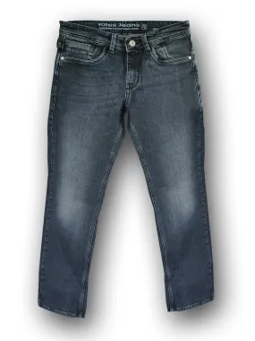 Men's Cotton Straight Slim Fit Original Jeans Dark Blue - J04