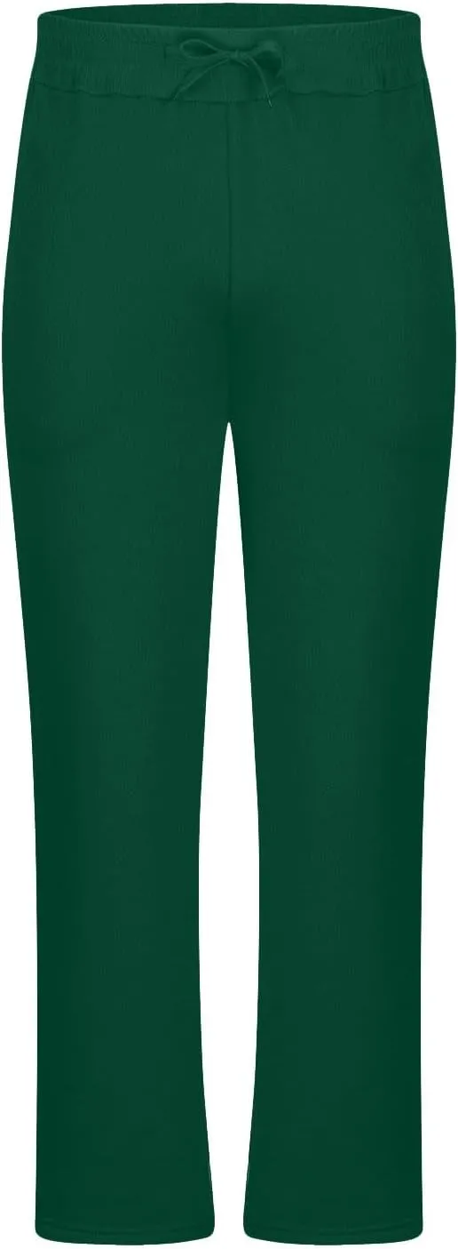 Men's Wide Leg Pants for Curvy Women,Stretchy Comfortable Lounge Pants