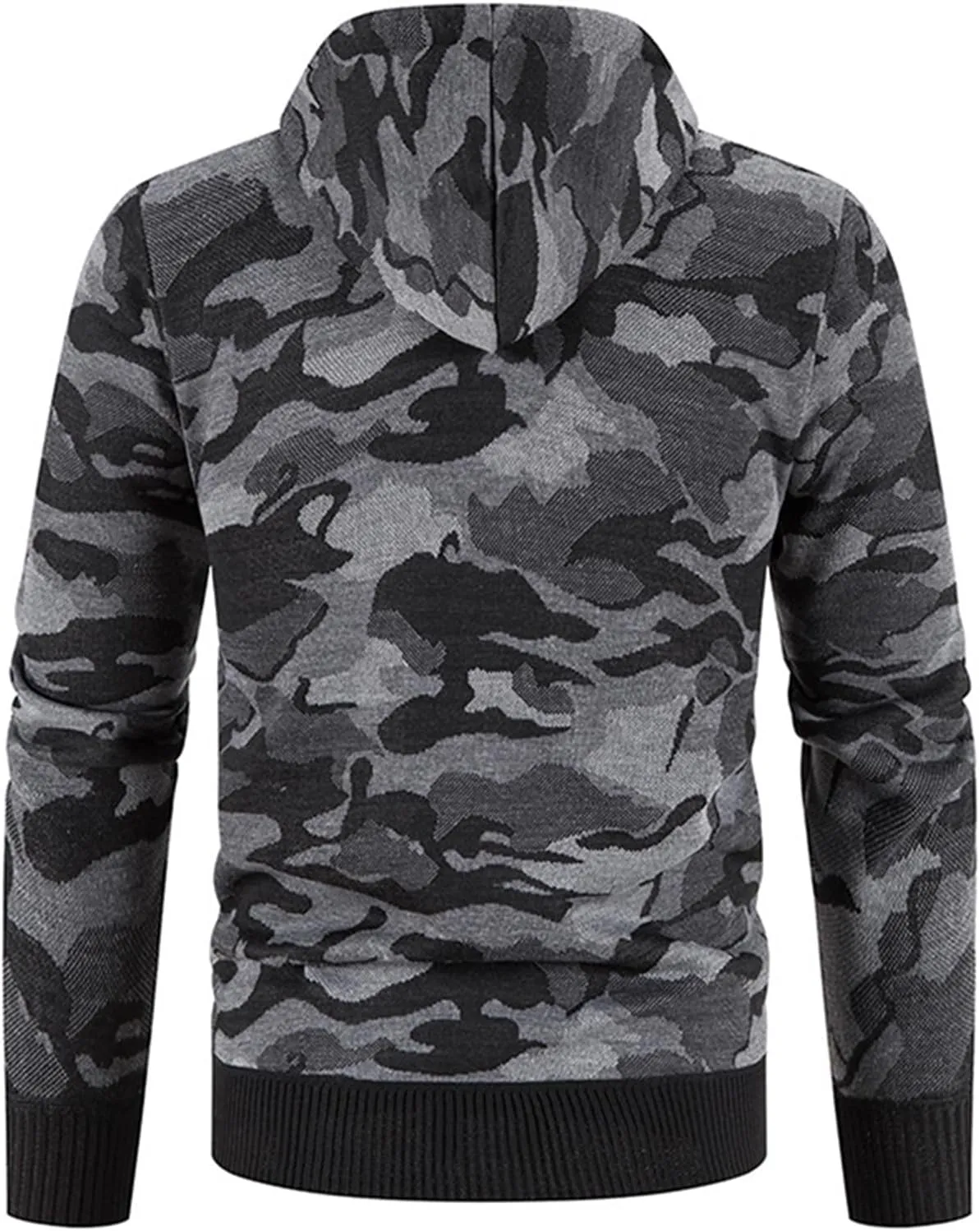 Mmoneyake Mens Camo Full Zip Hoodie Athletic Soft Sherpa Lined Fleece Hooded Sweater Jacket Long Sleeve Sweatshirt Sport Coat