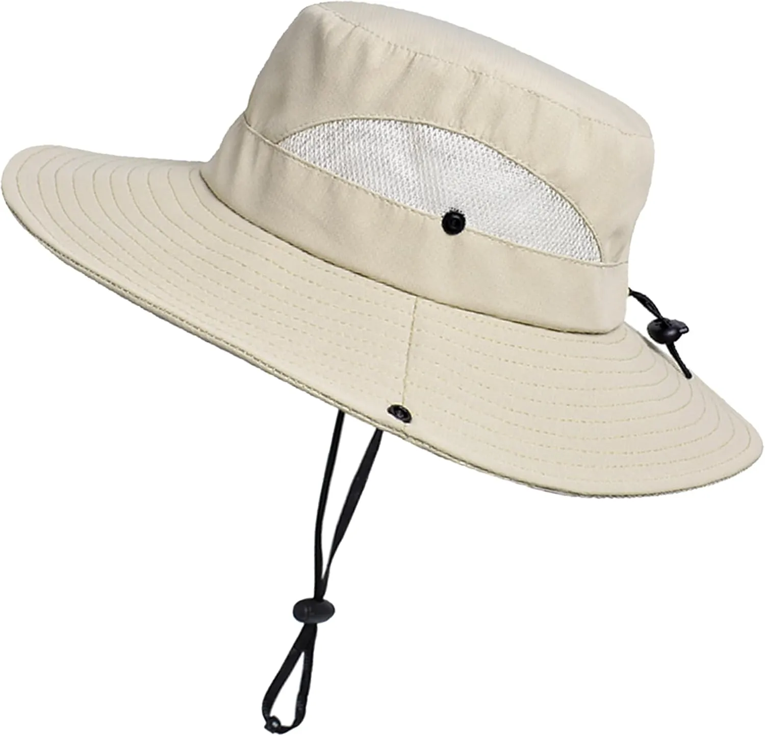 Outdoor Wide-Brim Sun Hat Men Women Sun Protection with Breathable Mesh - Bucket Hat for Fishing, Beach, Hiking, and Travel