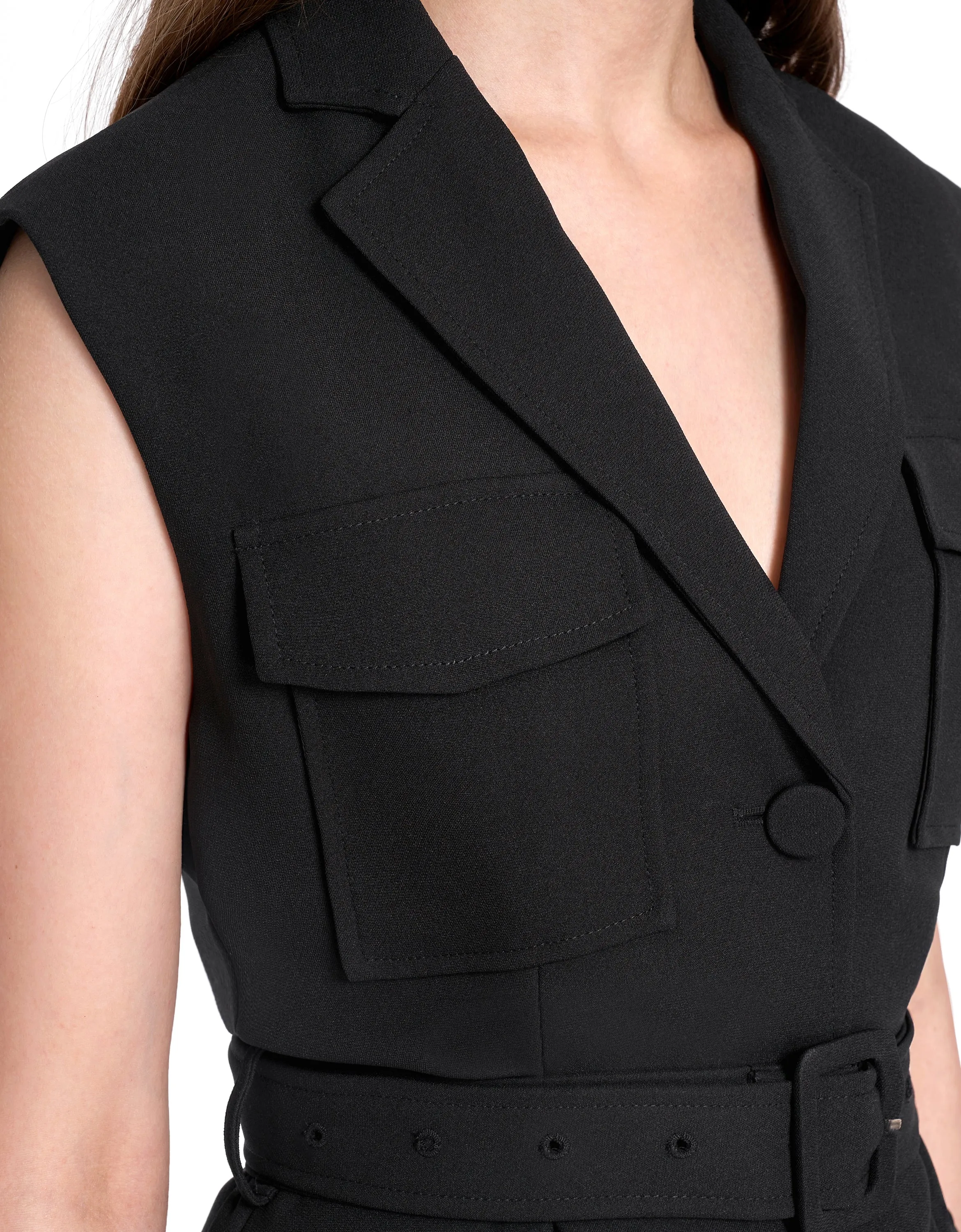 Patch Pocket Belt Dress