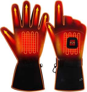 Rabbitroom Heated Gloves for Men Women,Upgraded Electric Battery Cold Weather Heated Gloves,Winter Waterproof Touchscreen Hand Warmers Thermal Arthritis Gloves Perfect for Cycling Skiing Working