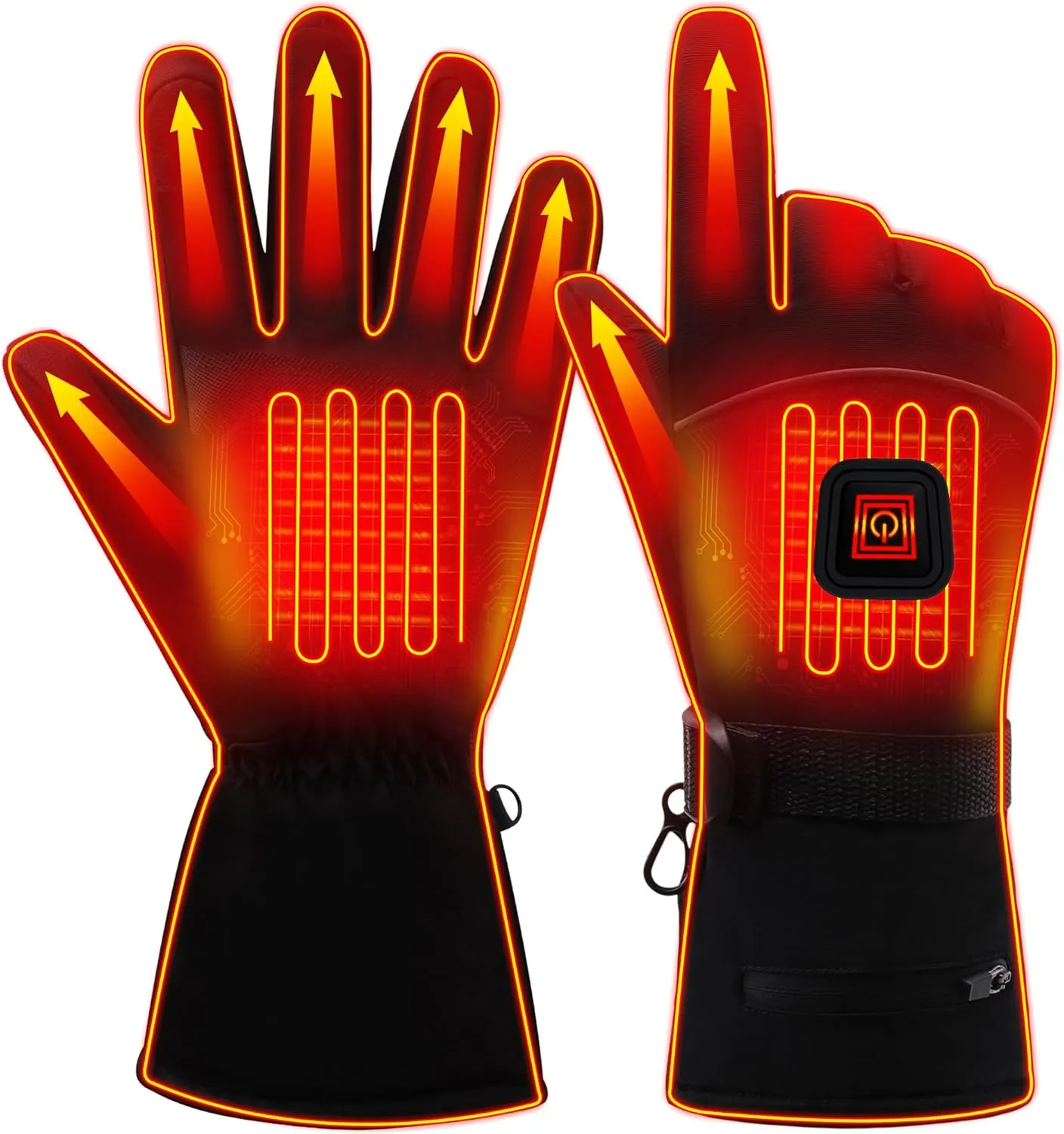 Rabbitroom Heated Gloves for Men Women,Upgraded Electric Battery Cold Weather Heated Gloves,Winter Waterproof Touchscreen Hand Warmers Thermal Arthritis Gloves Perfect for Cycling Skiing Working