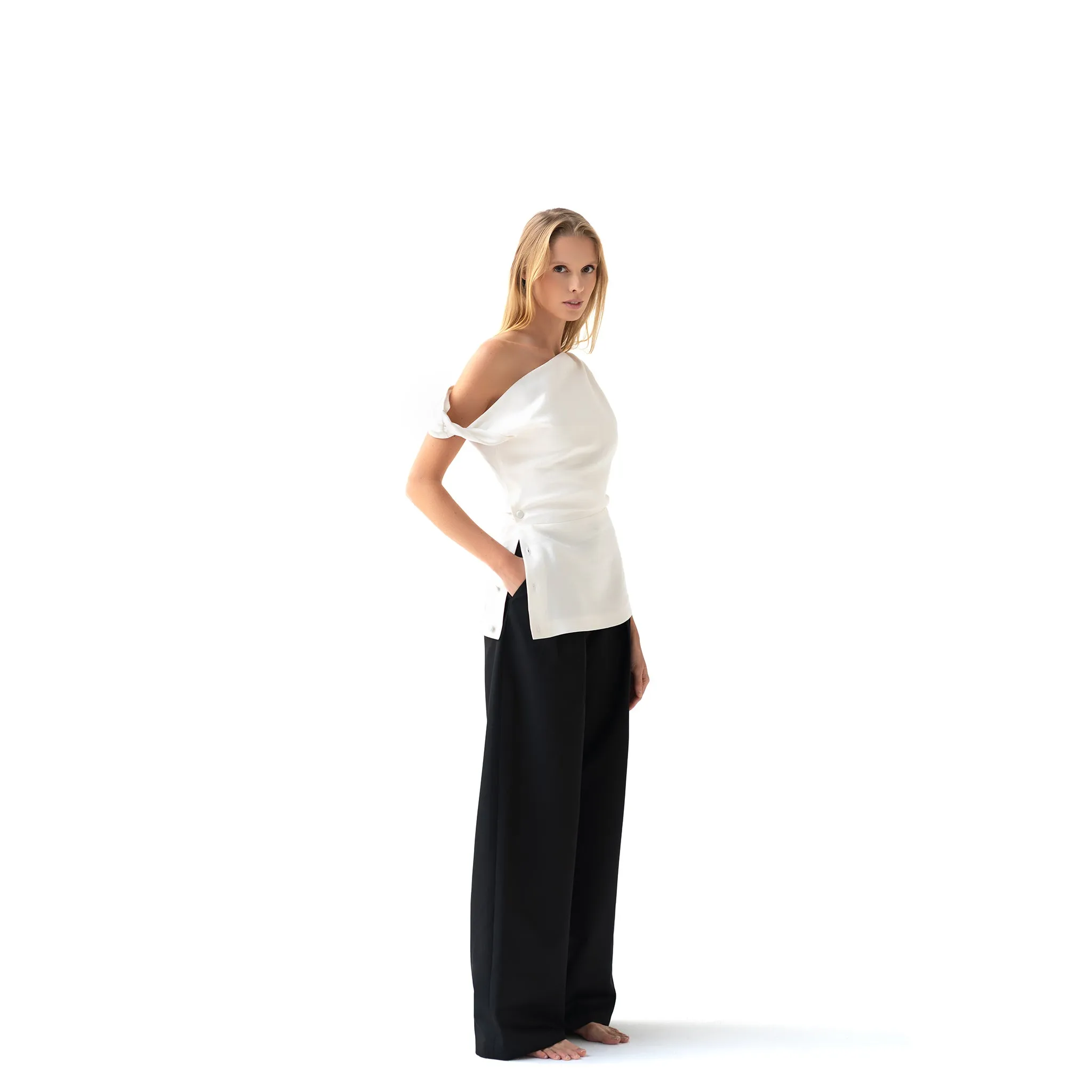 ROME ASYMMETRIC BLOUSE