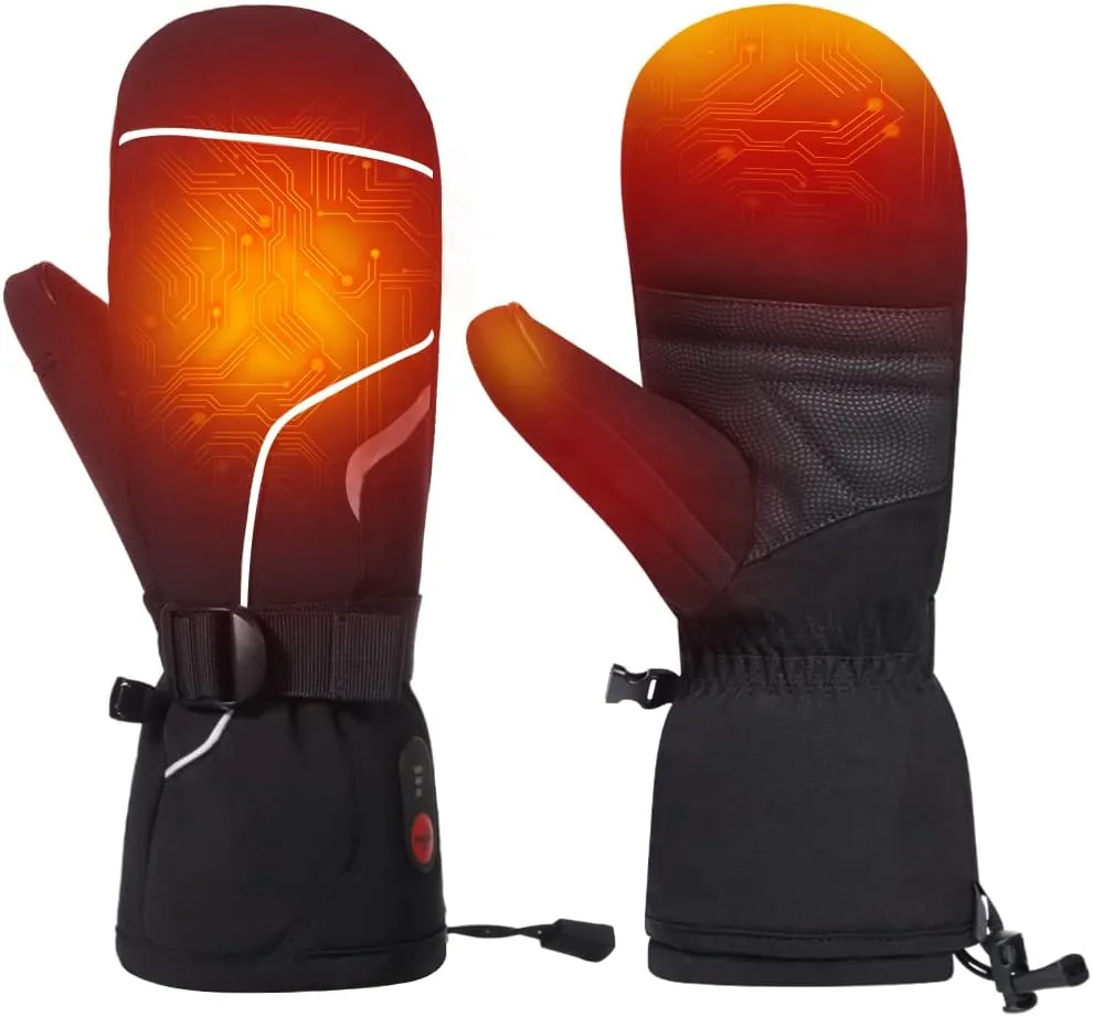Savior Heated Gloves for Men and Women,Rechargeable Electric Heated Mittens,Suitable for Winter Outdoor Work,Skiing,Running,Hiking,etc.