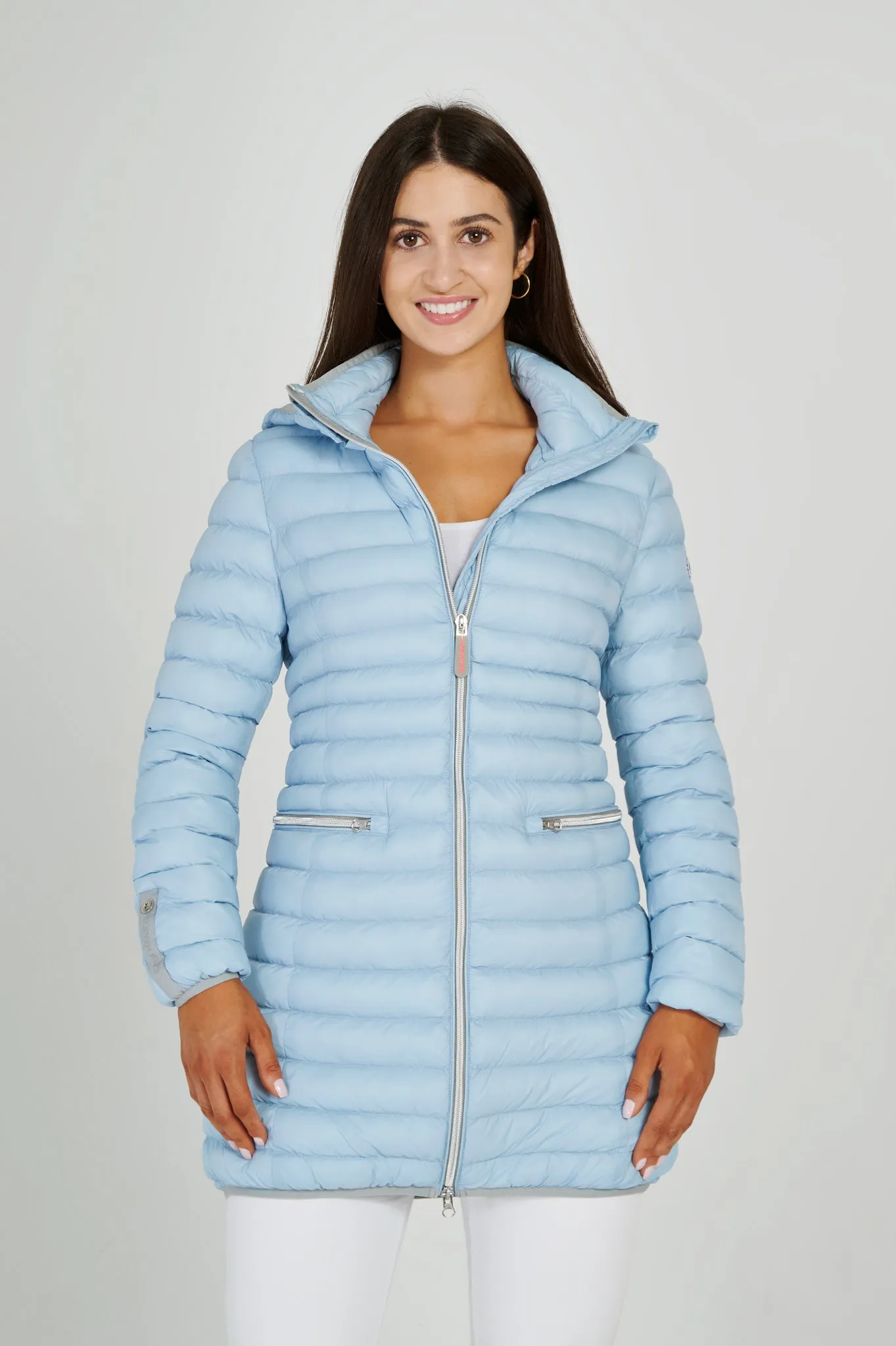Shannon Vegan Down Coat | Light Denim