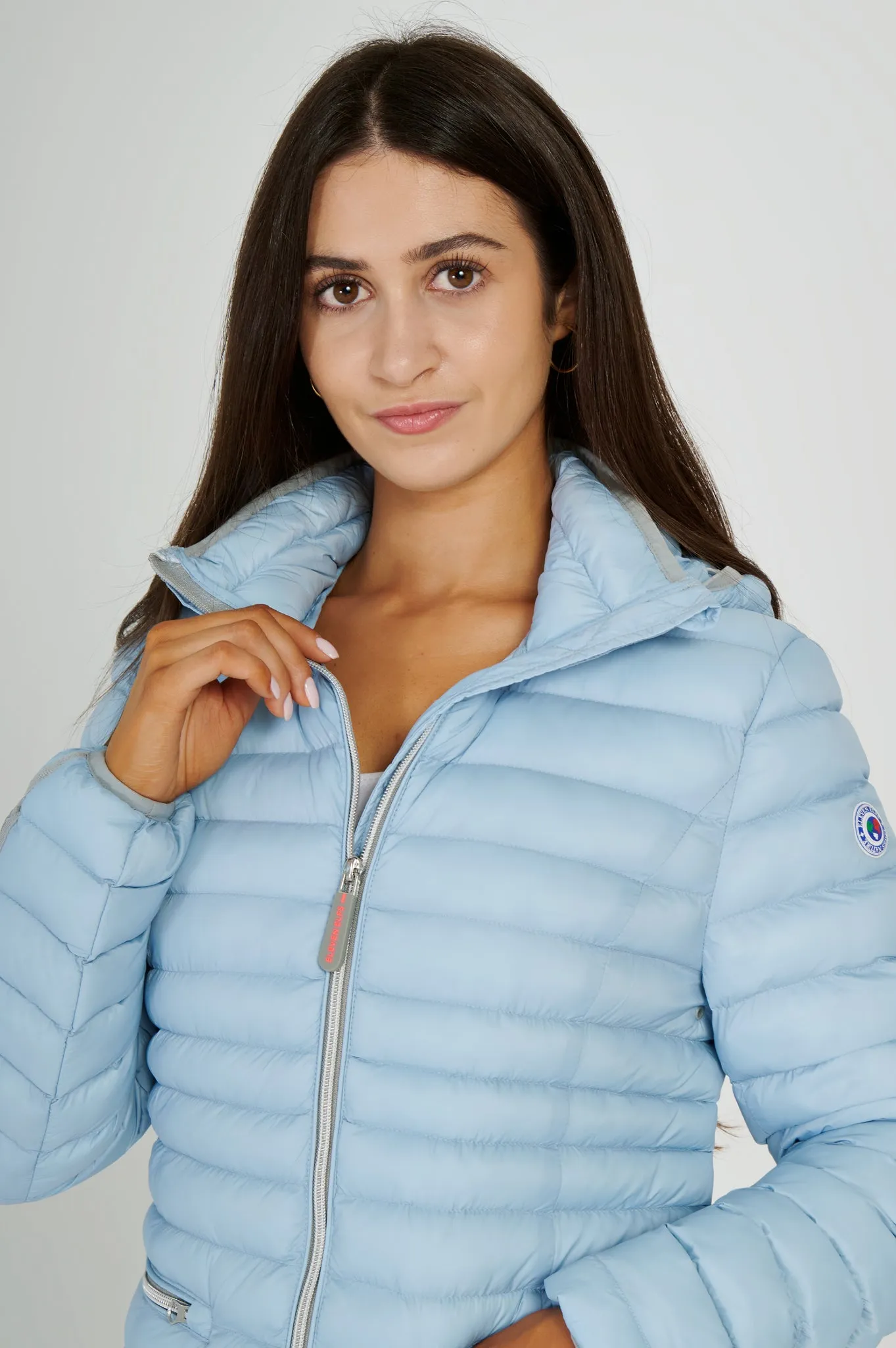 Shannon Vegan Down Coat | Light Denim