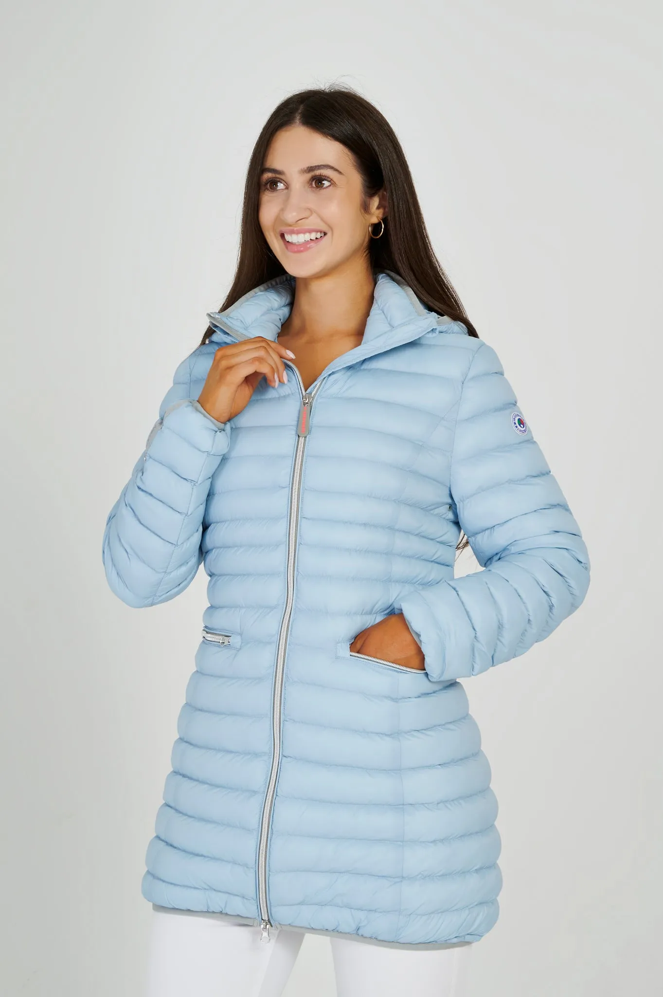 Shannon Vegan Down Coat | Light Denim