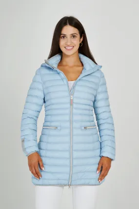 Shannon Vegan Down Coat | Light Denim