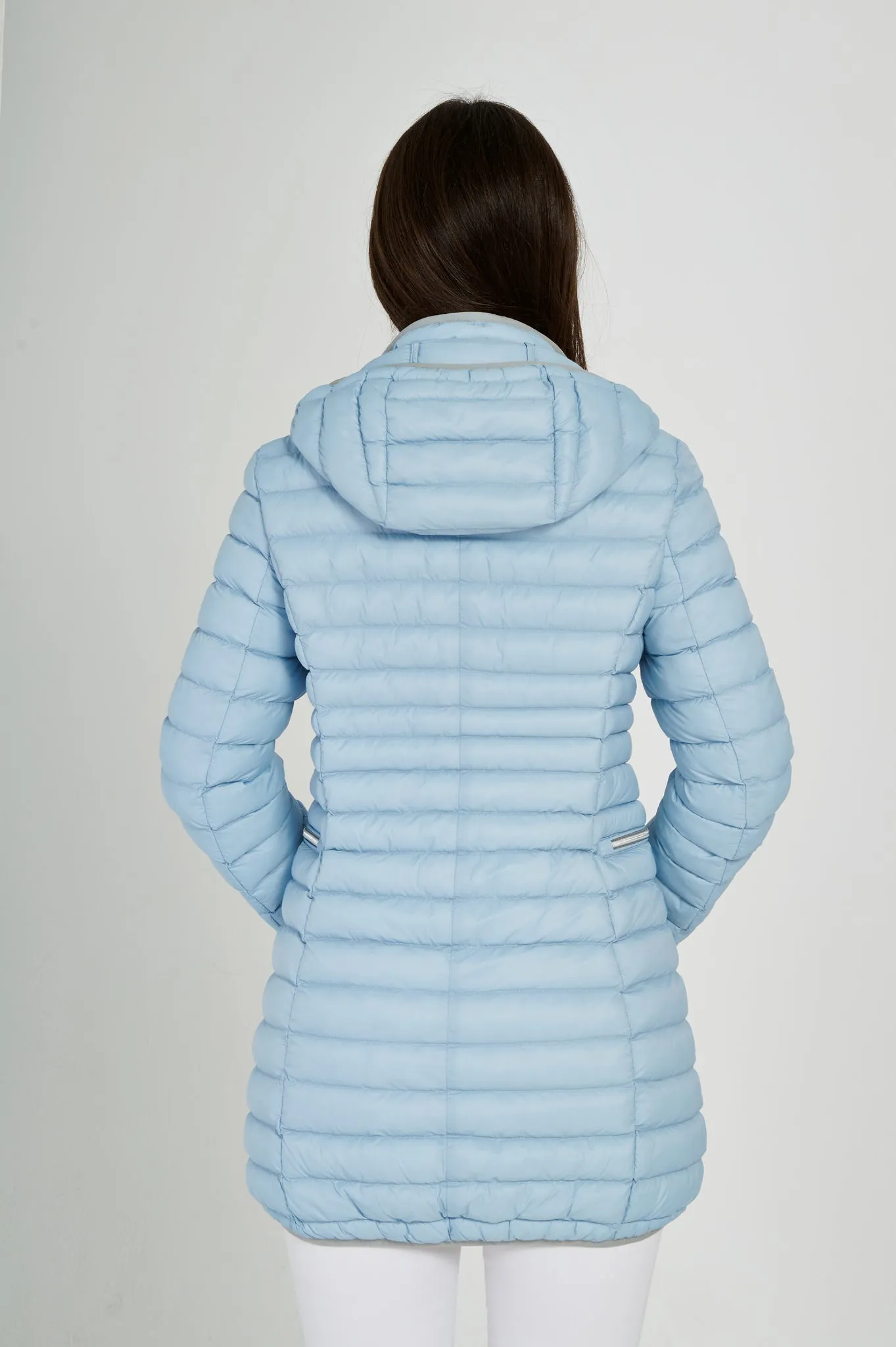 Shannon Vegan Down Coat | Light Denim