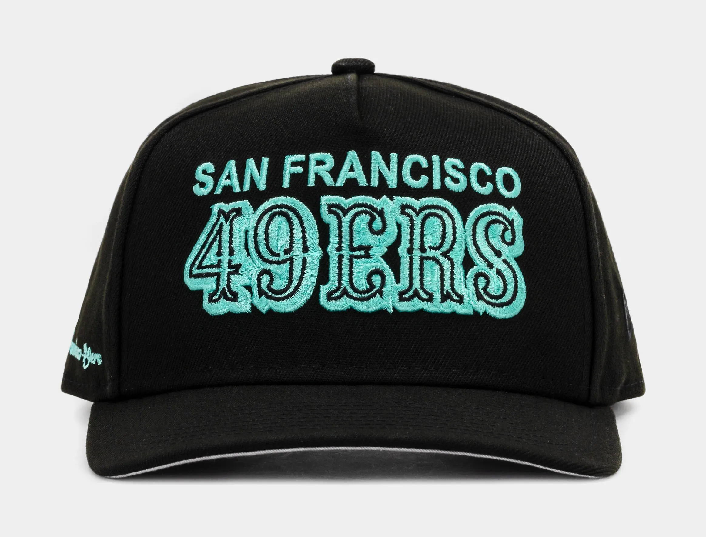 Shoe Palace Exclusive San Francisco 49ers Curved Mint 950AF Snapback Mens Hat (Black/Mint)