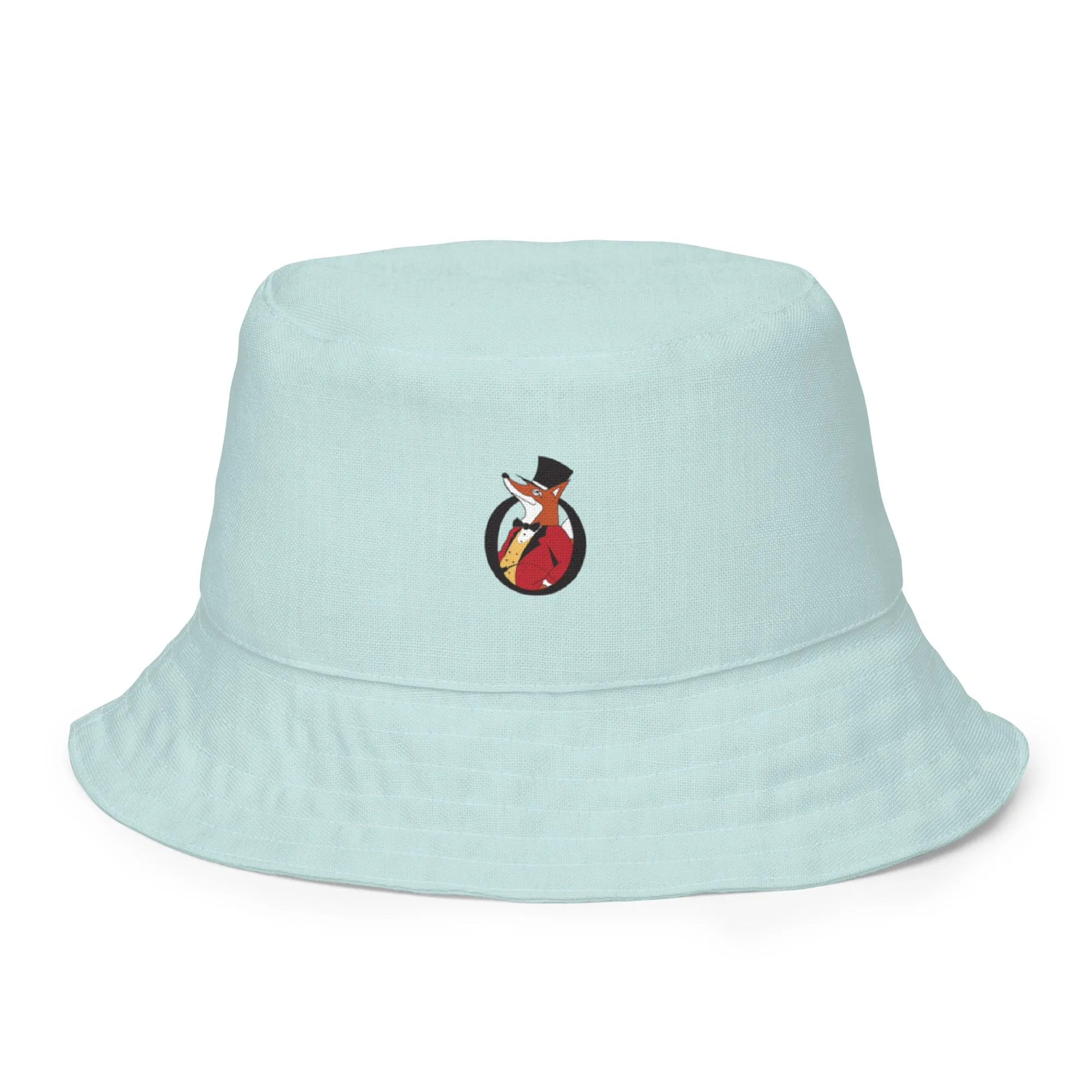 Snooty Fox Art Reversible Bucket Hat - Skylight / White