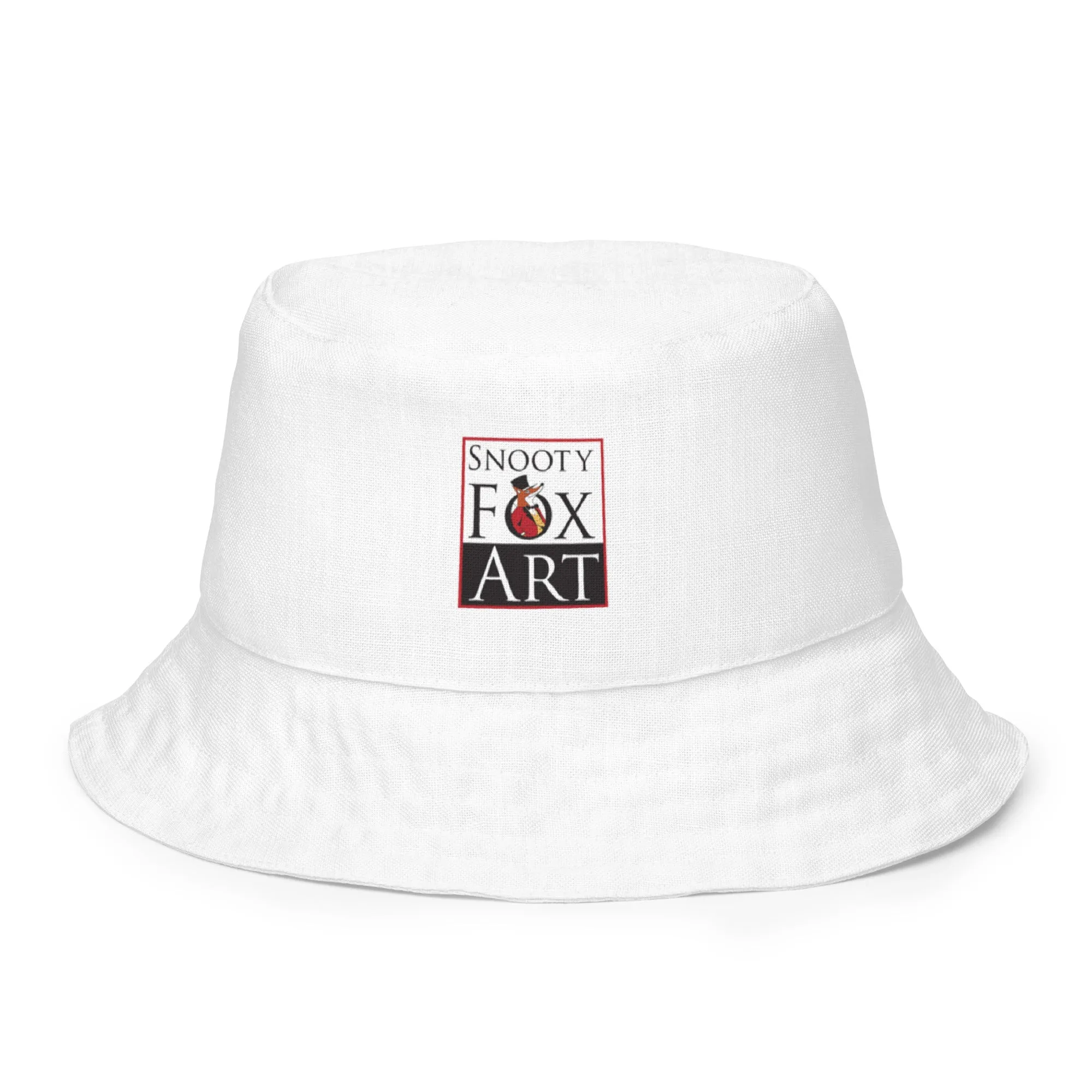 Snooty Fox Art Reversible Bucket Hat - Skylight / White