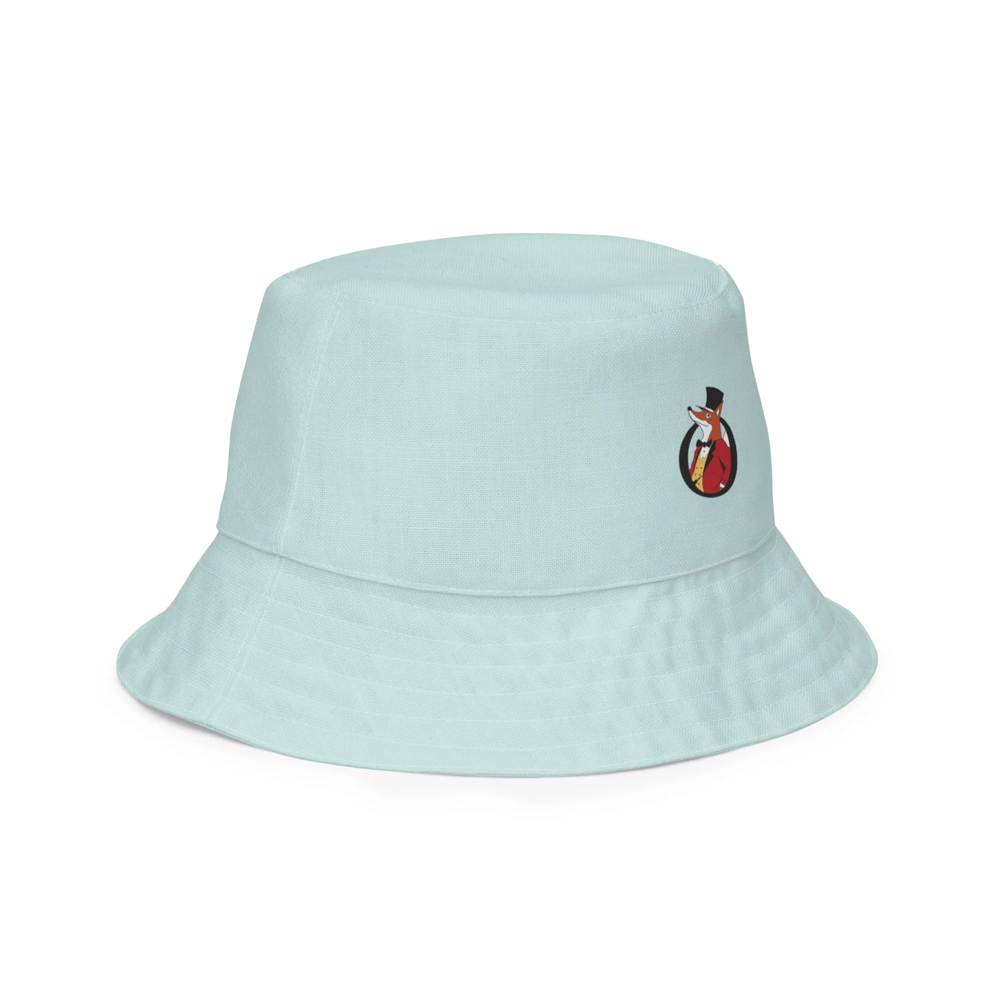 Snooty Fox Art Reversible Bucket Hat - Skylight / White