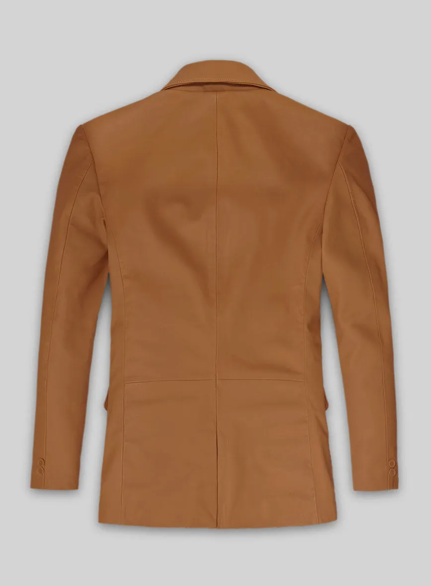 Soft Bella Brown Leather Blazer