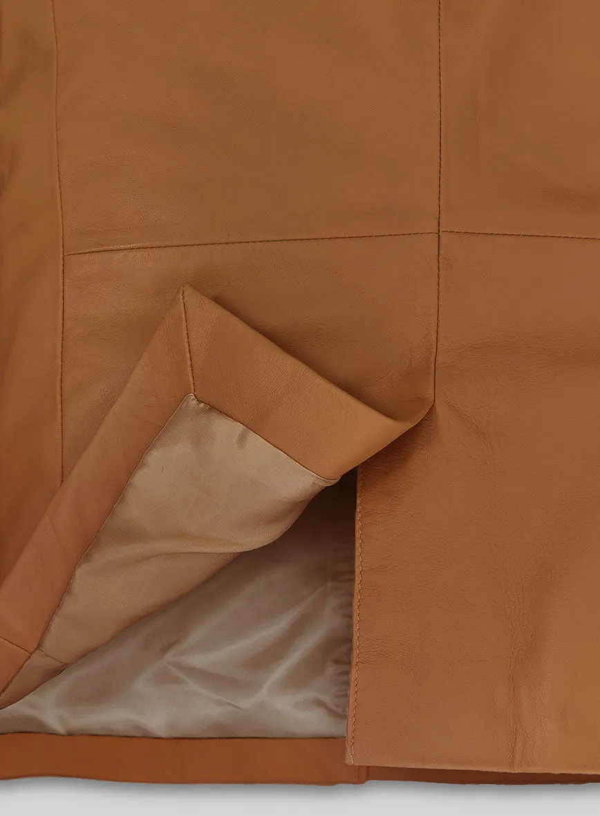 Soft Bella Brown Leather Blazer