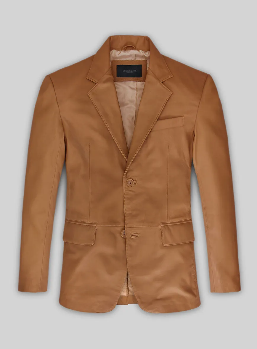 Soft Bella Brown Leather Blazer