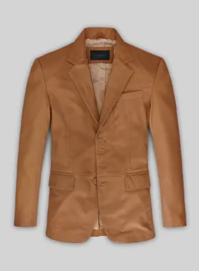 Soft Bella Brown Leather Blazer